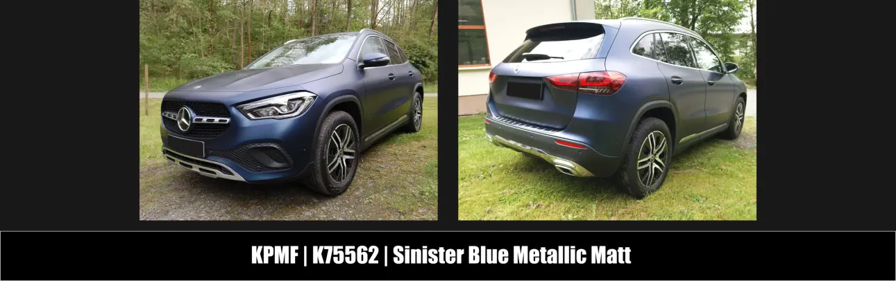 www.ht-fahrzeugservice.de  -  Carwrapping - Autofolierung - Fahrzeugfolierung  Mercedes GLA - KPMF - Sinister Blue Metallic Matt